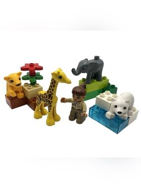 Lego DUPLO Baby Zoo #4962 : Retired - Near Complete Polar Bear Tiger Elephant